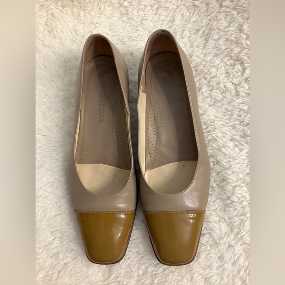 Vintage Amalfi Heels Pumps Leather Tan Size 7B - Picture 2 of 7